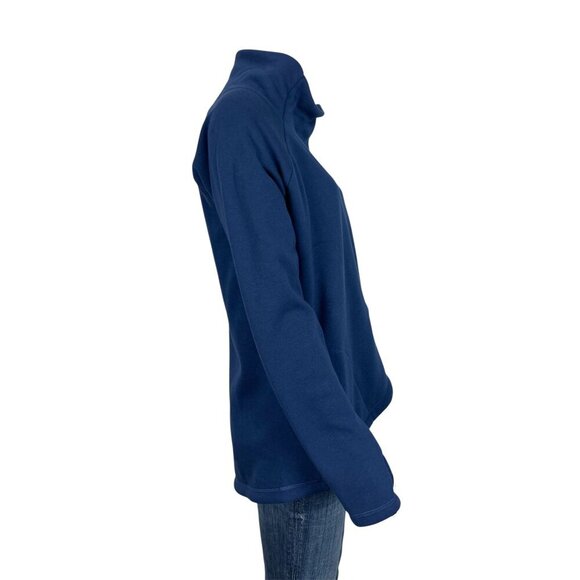 NEW Athleta Cozy Karma Asym Pullover Size Small Blue Soft Wrap Zip Neck - Picture 3 of 11